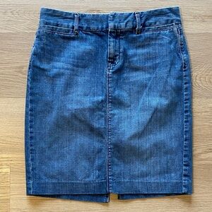 GAP Blue Denim Mini Pencil Skirt Size 4 Classic Y2K Casual Jean Skirt